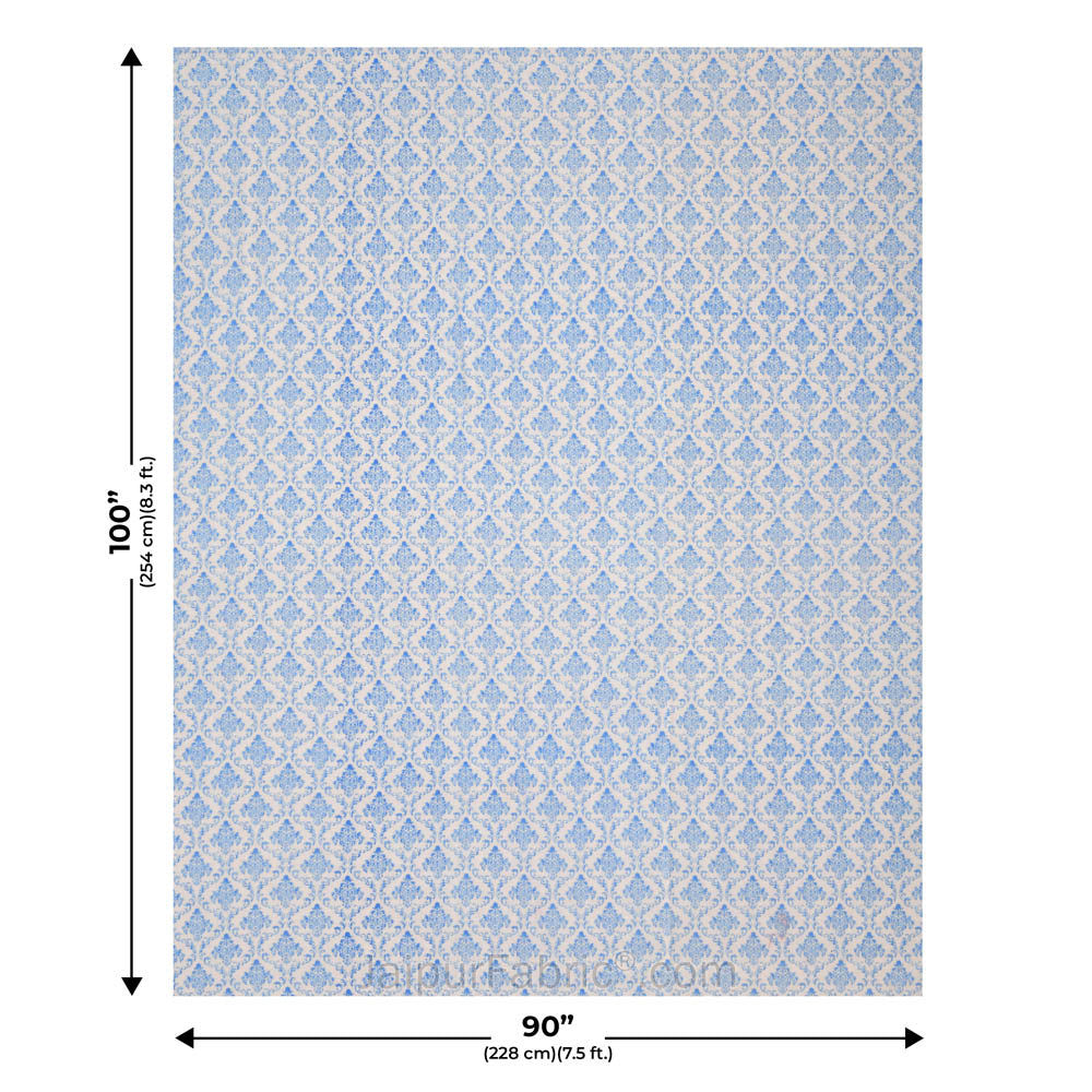 Ethnic Royal Blue Double Bed Dohar Blanket